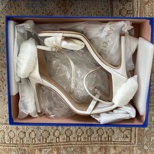 STUART WEITZMAN NUDIST SONG MESH BOW HEELS
